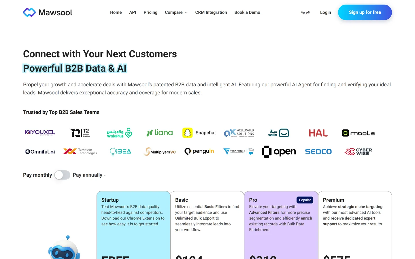 Pricing page
